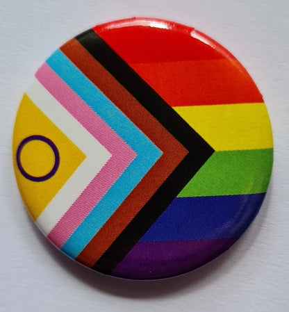 Pride Flag (Intersex inclusive) - 25mm pin badges