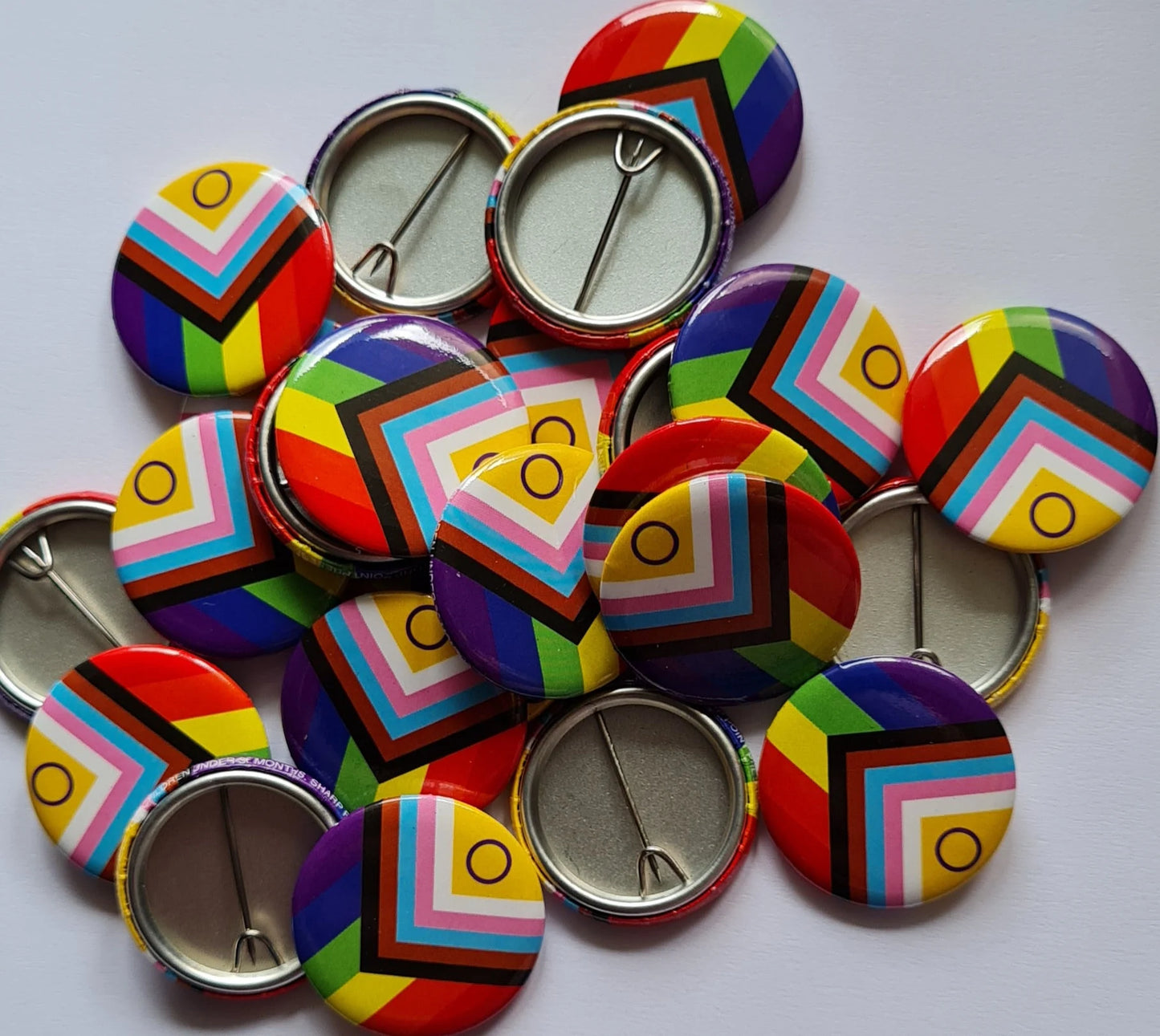Pride Flag (Intersex inclusive) - 25mm pin badges