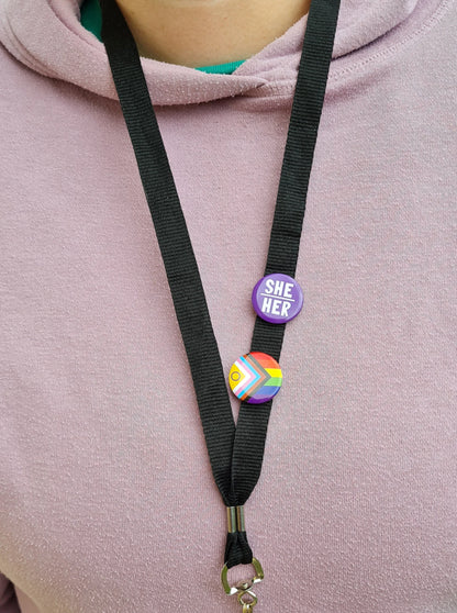 Pride Flag (Intersex inclusive) - 25mm pin badges