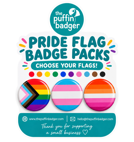 Pride Flag Badge Packs - Choose Your Flags